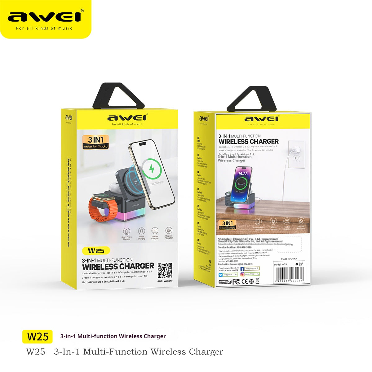 AWEI 3-in-1 Wireless Charger