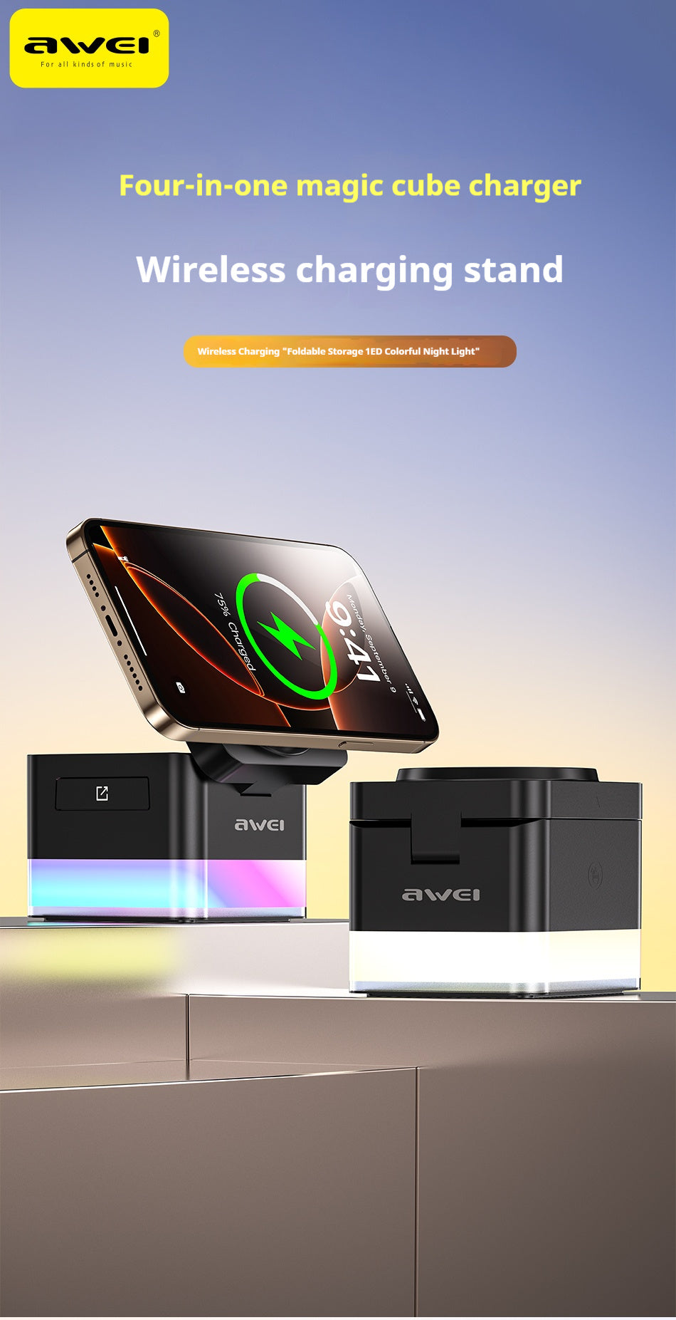 AWEI 3-in-1 Wireless Charger