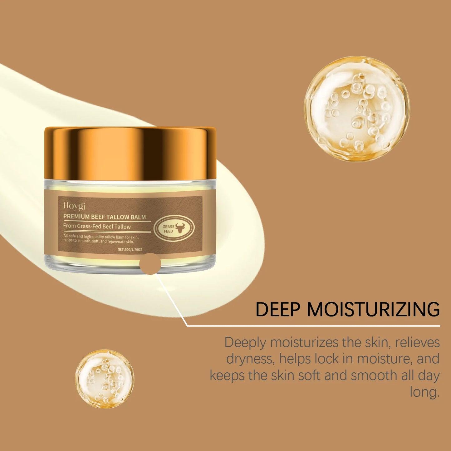 Hoygi Beef Tallow Face Cream – Deep Moisture & Skin Repair 50g