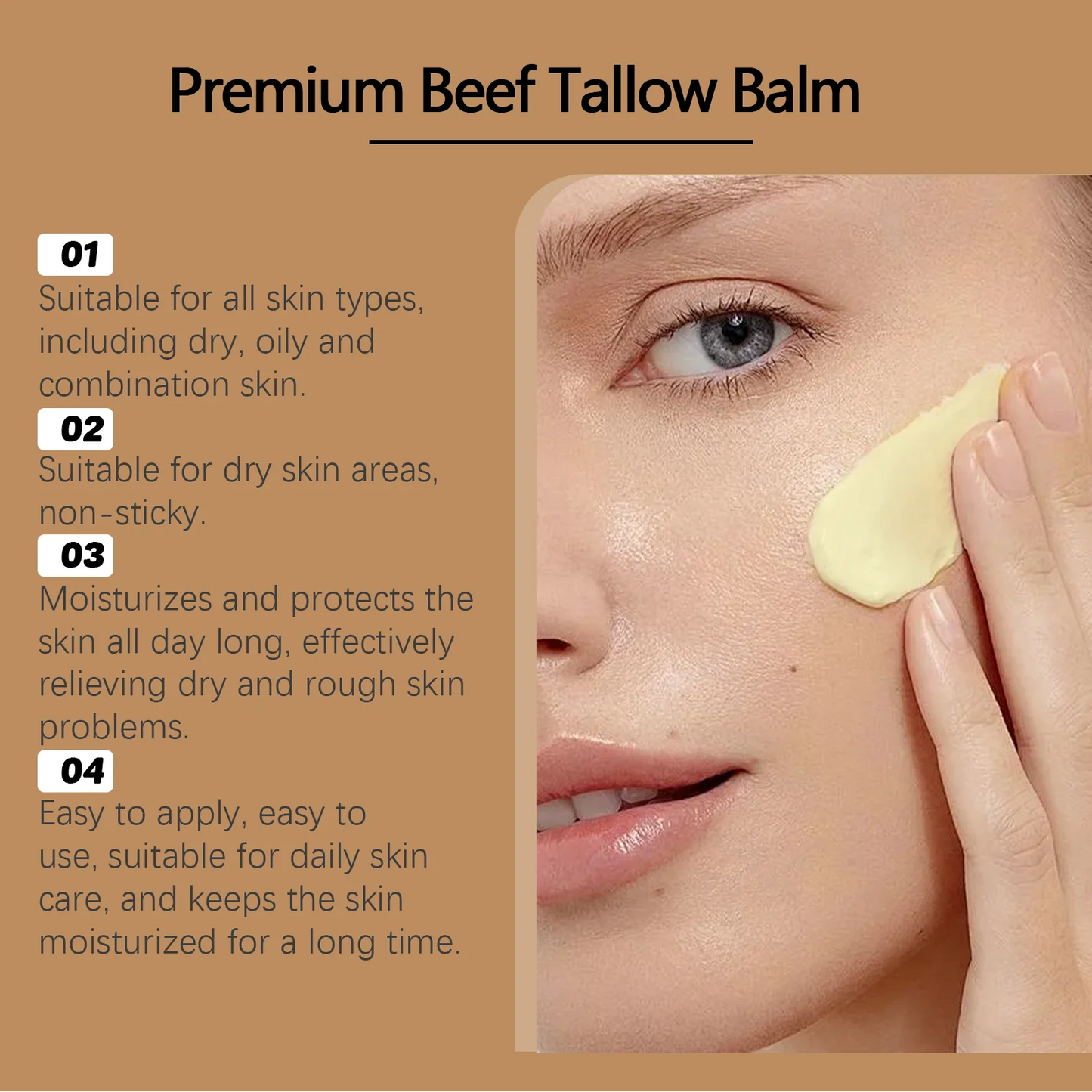 Hoygi Beef Tallow Face Cream – Deep Moisture & Skin Repair 50g