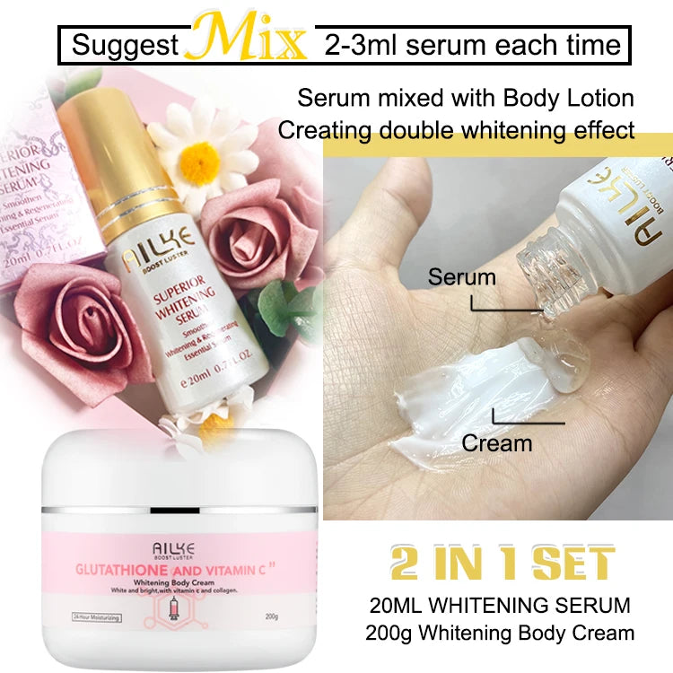 AILKE Whitening Skin Care Set Glutathione & Vitamin C