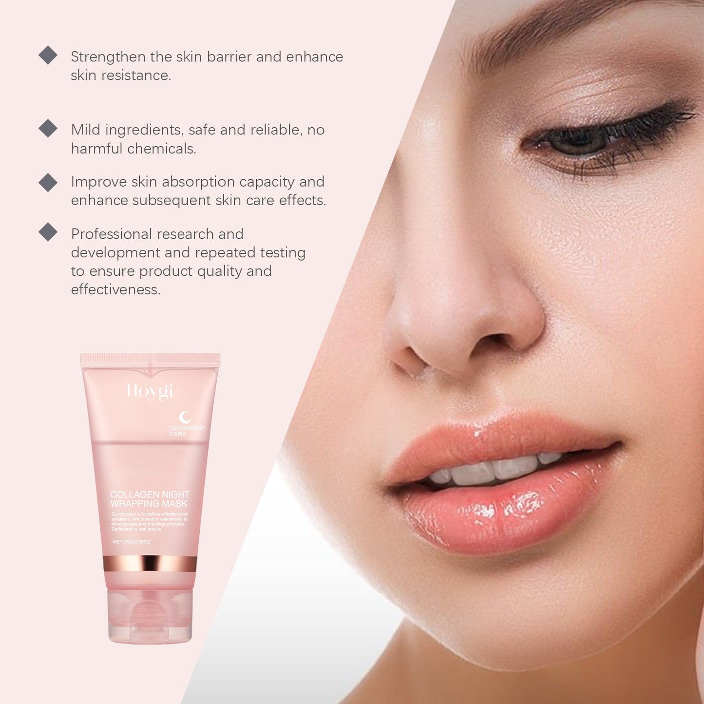 Korean Collagen Overnight Mask – Deep Hydrating Peel-Off Night Cream
