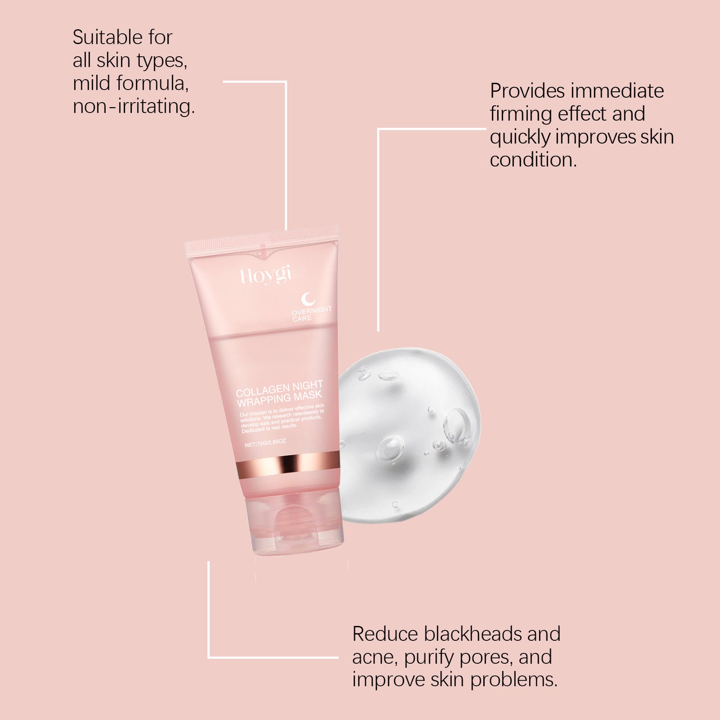 Korean Collagen Overnight Mask – Deep Hydrating Peel-Off Night Cream