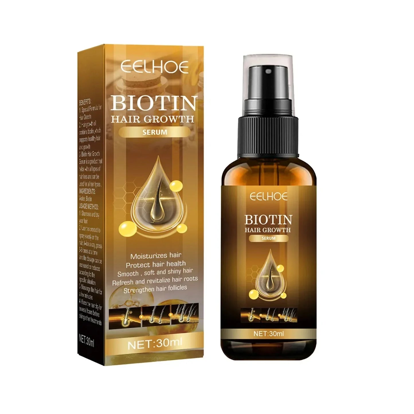 Biotin Hair Growth Spray Stop Hair Loss & Boost Thickness