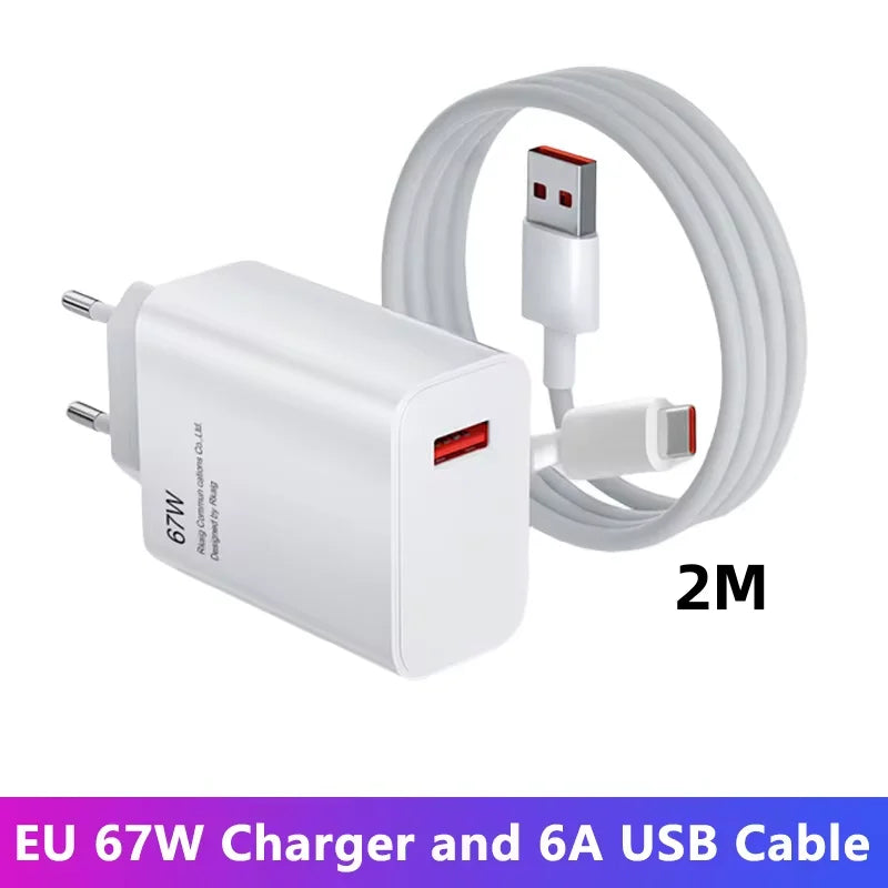 Xiaomi 67W Fast Charger | Turbo Quick Charge with Type-C Cable