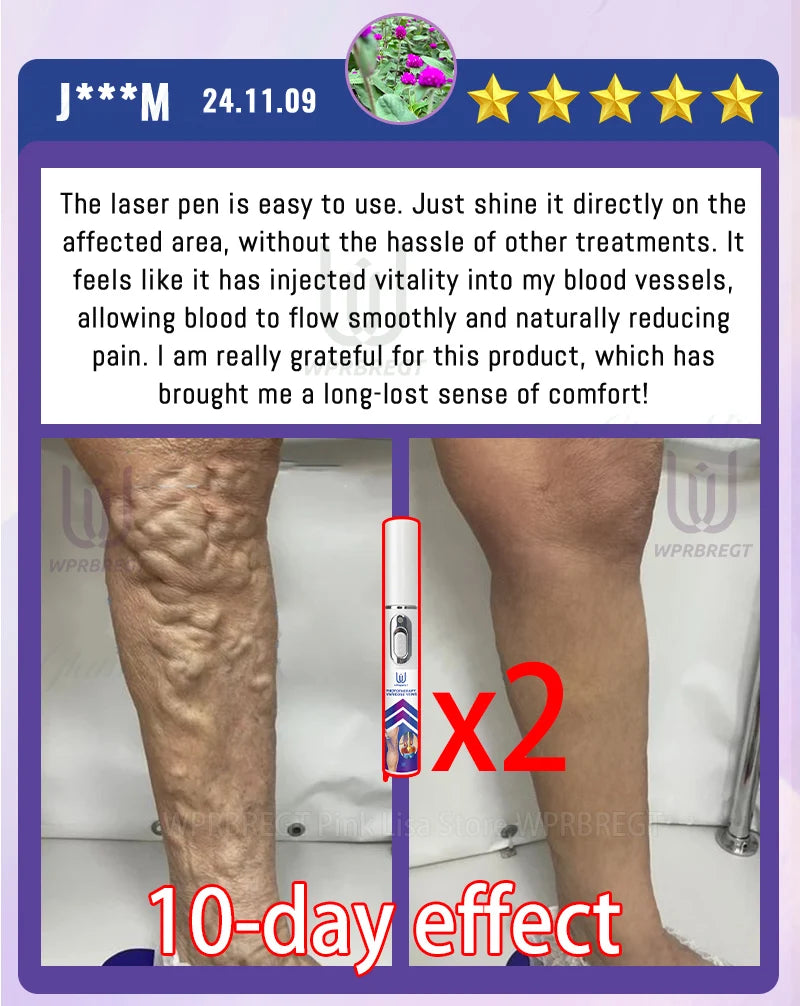 Restore normal tendons and veins, no pain