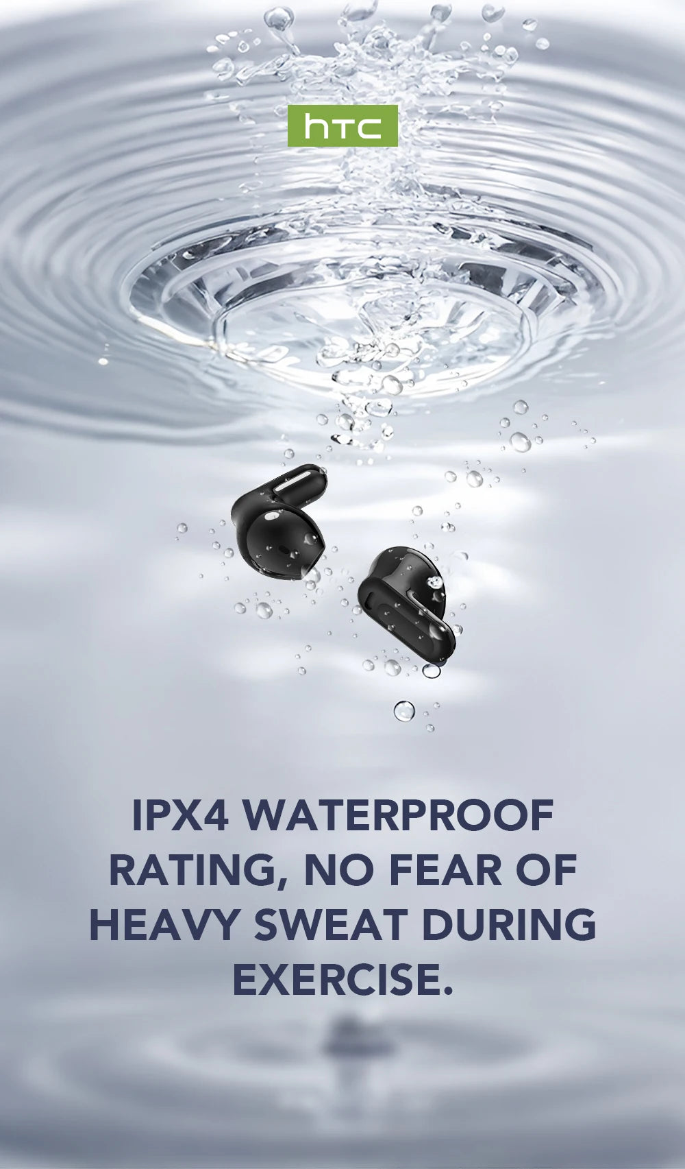 HTC NE20 Bluetooth 6.0 Wireless Translator Earphones – IPX4, Long Battery