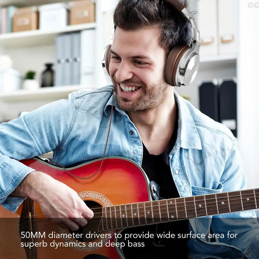 OneOdio Pro 30 DJ Studio Headphones with Mic – HiFi Over-Ear Wired & Foldable