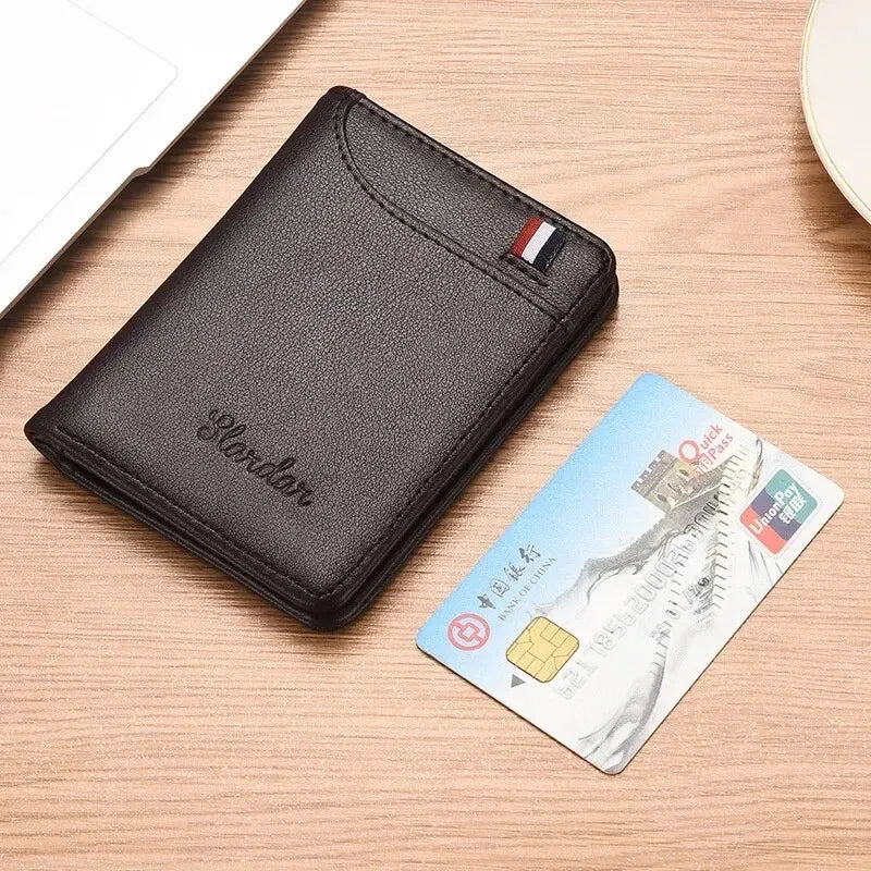 Ultra-Thin Men’s Wallet | Soft Leather Vertical Design