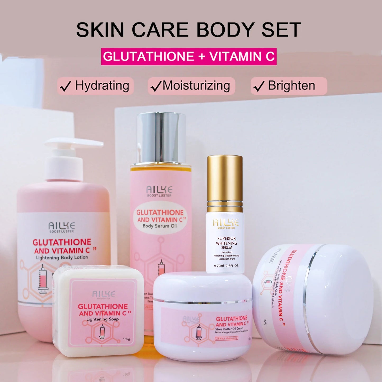 AILKE Whitening Skin Care Set Glutathione & Vitamin C
