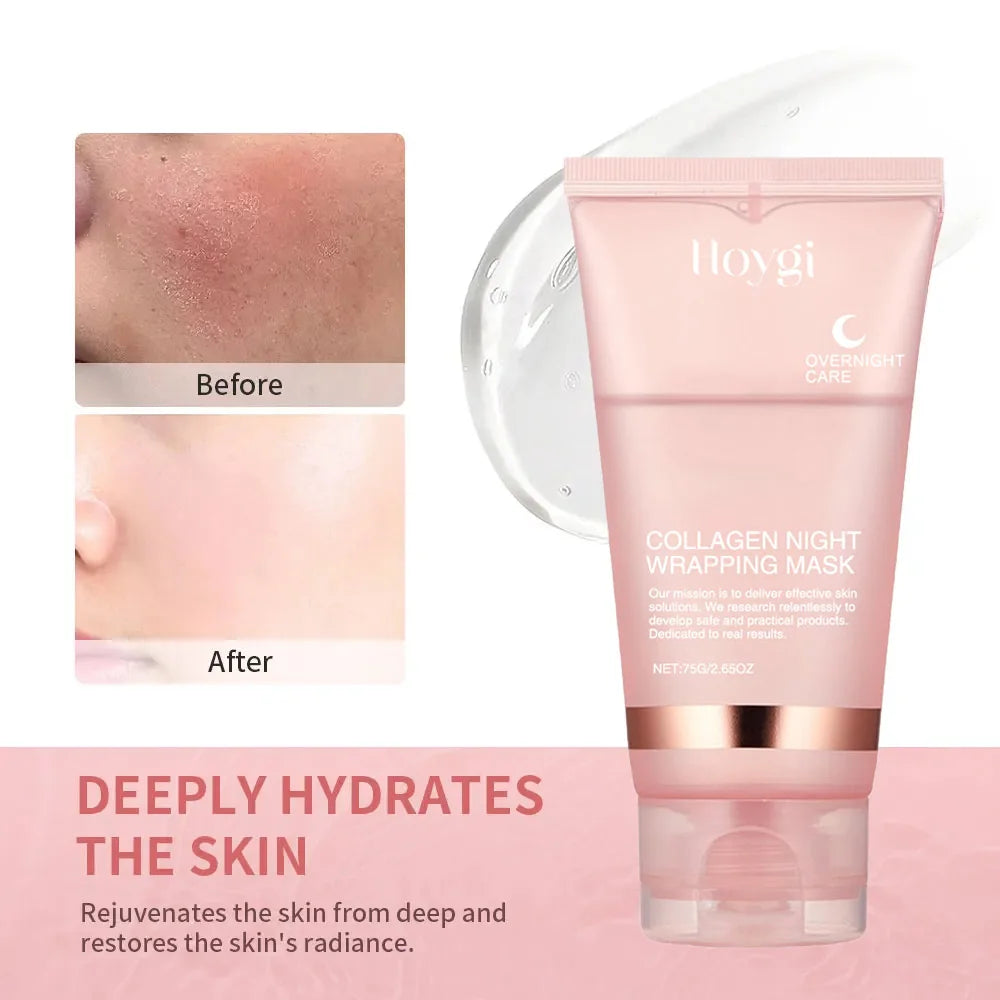 Korean Collagen Overnight Mask – Deep Hydrating Peel-Off Night Cream