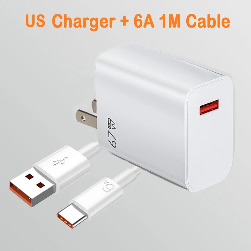 Xiaomi 67W Fast Charger | Turbo Quick Charge with Type-C Cable