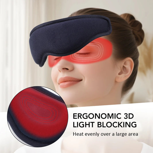 3D Heated Steam Eye Mask – Light Blocking & 3-Level Massage