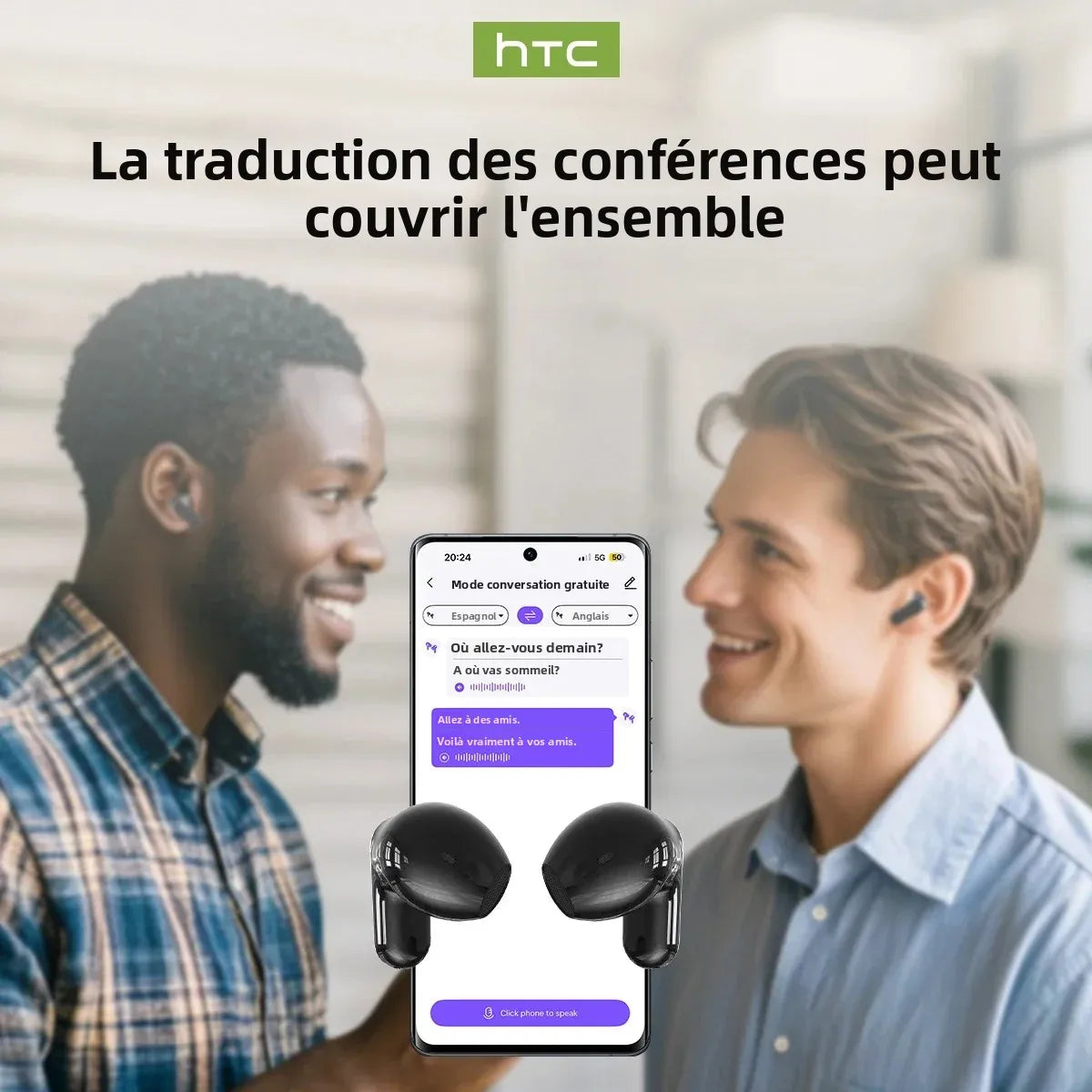HTC NE20 TWS Earbuds | Bluetooth V6 Noise Reduction