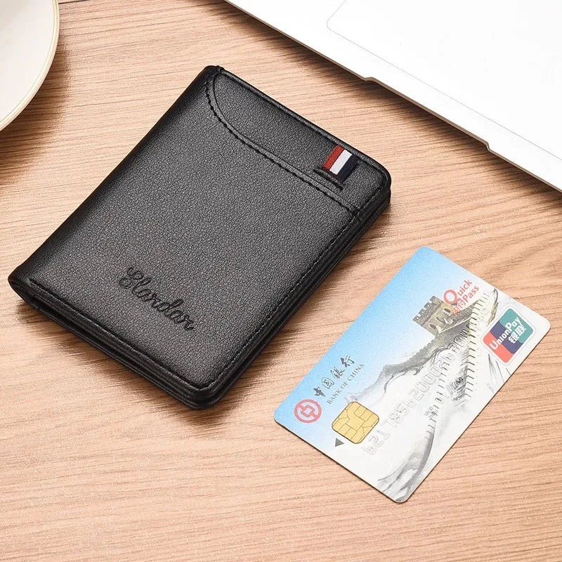 Ultra-Thin Men’s Wallet | Soft Leather Vertical Design
