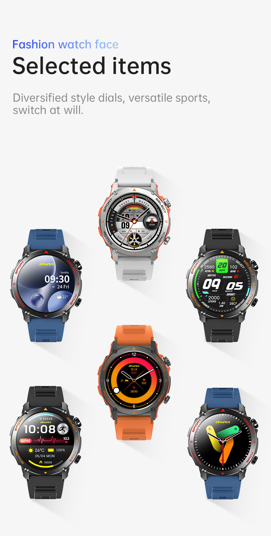 AWEI H52 AMOLED Smartwatch