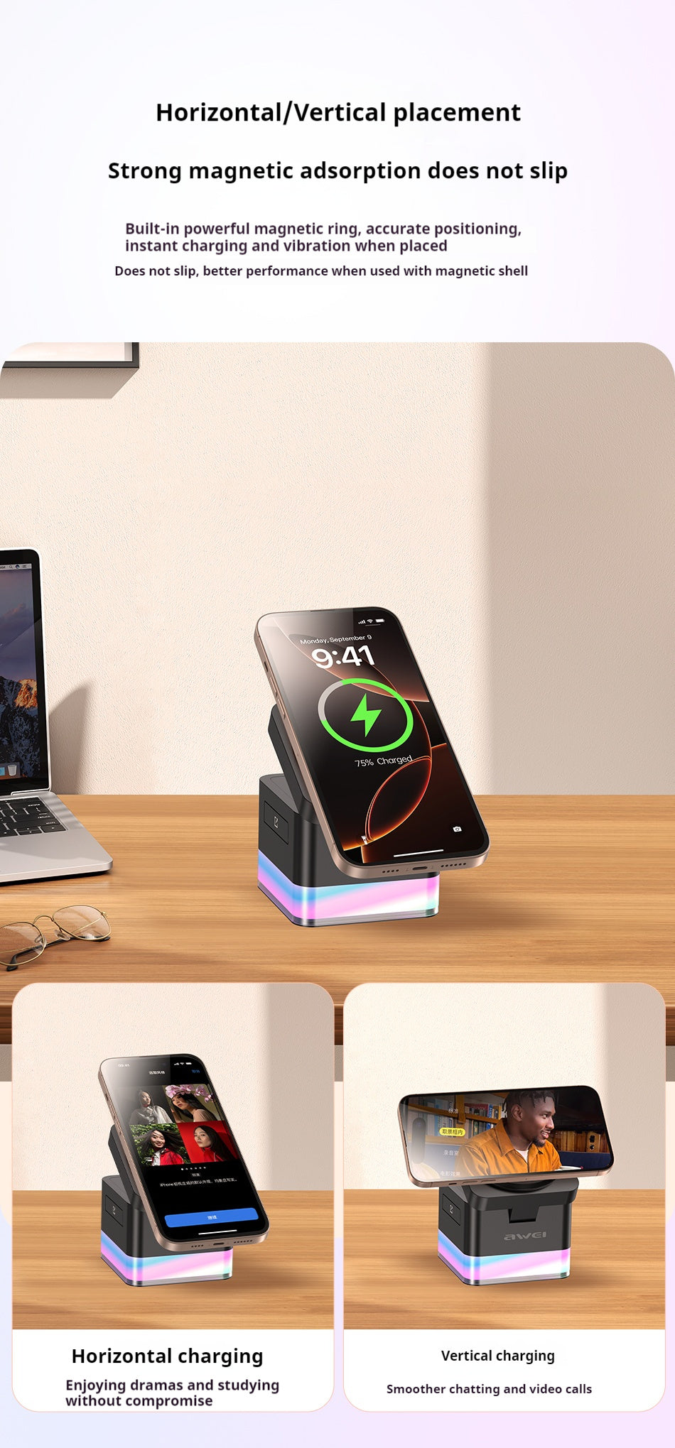 AWEI 3-in-1 Wireless Charger