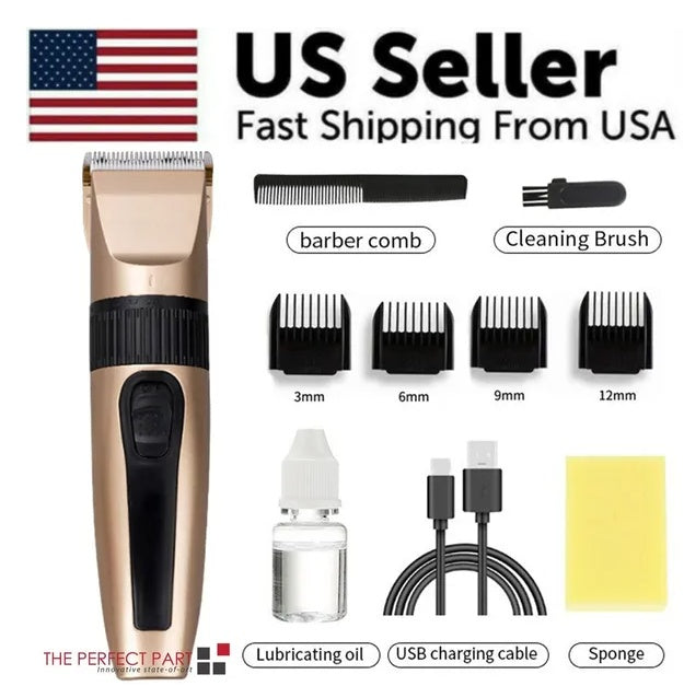 Professional Hair Clippers Trimmer – Men’s Barber Hair Cutting Kit, Cordless Machine