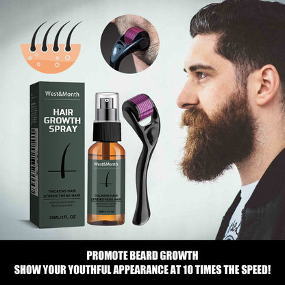 Beard & Moustache Thickening Spray – Hydrating Formula for Faster, Stronger Facial Hair Growth