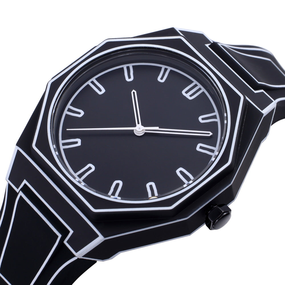 Deep Waterproof Watch – Comic Style Analog/Digital Wristwatch