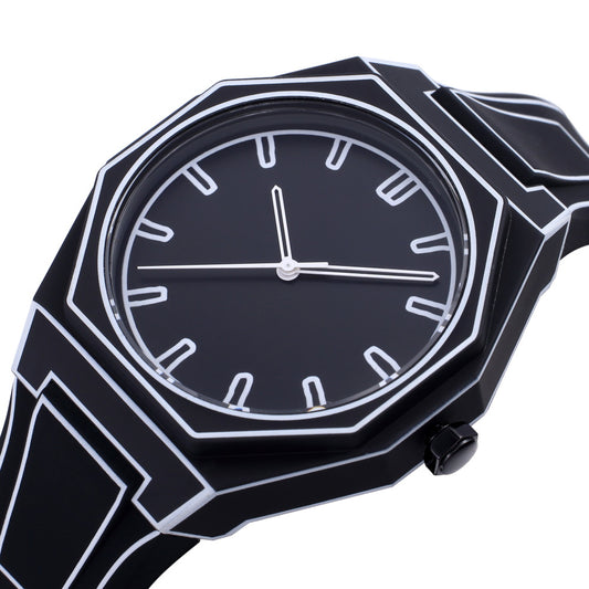 Deep Waterproof Watch – Comic Style Analog/Digital Wristwatch