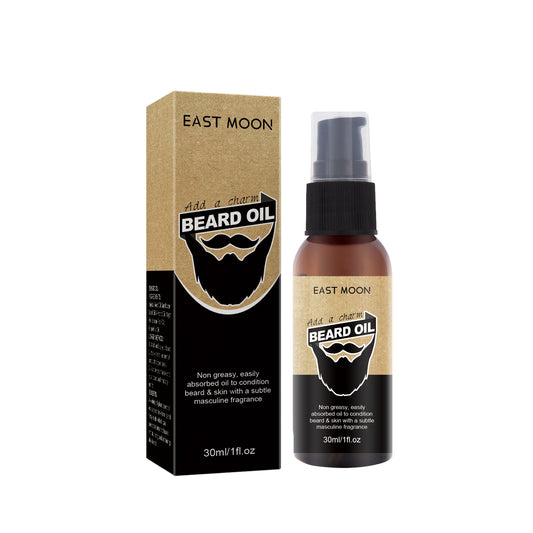Men’s Beard Care Oil – East Moon Facial Hair & Sideburns Moisturizing & Thickening Oil