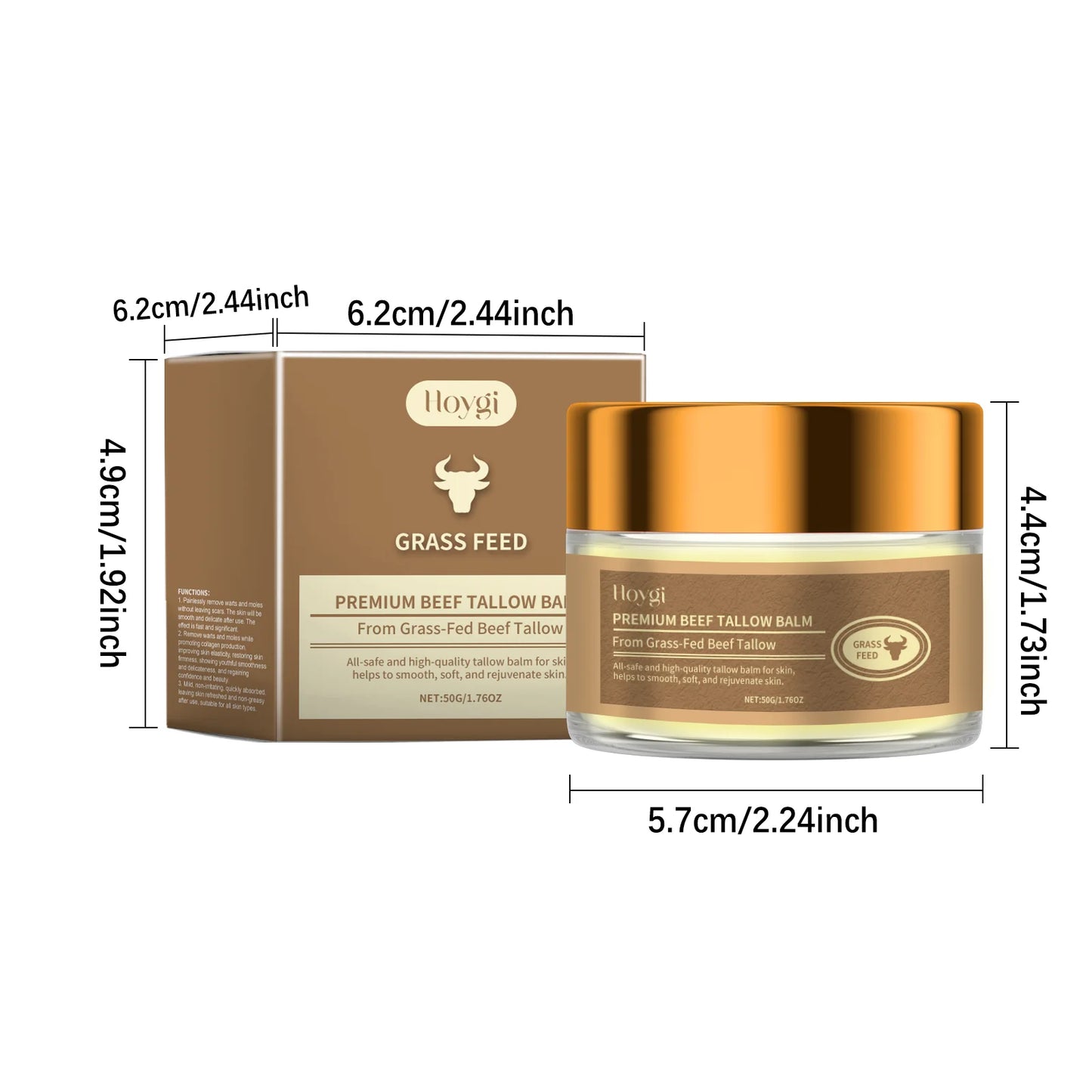 Hoygi Beef Tallow Face Cream – Deep Moisture & Skin Repair 50g
