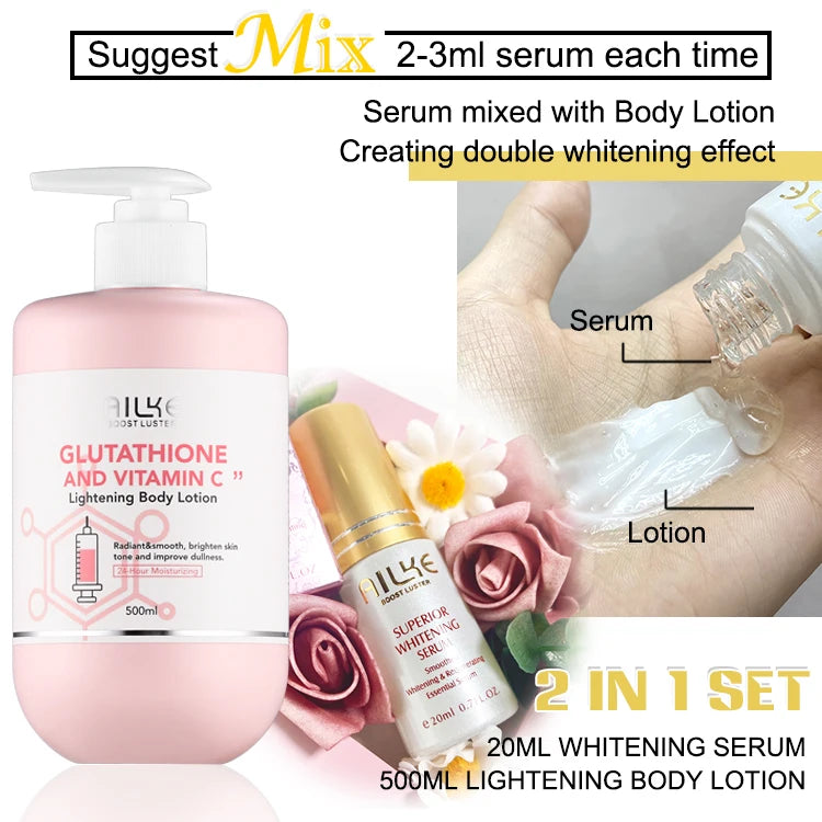 AILKE Whitening Skin Care Set Glutathione & Vitamin C
