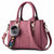 Women’s Embroidery Messenger Bag | Leather Handbag with Hair Ball