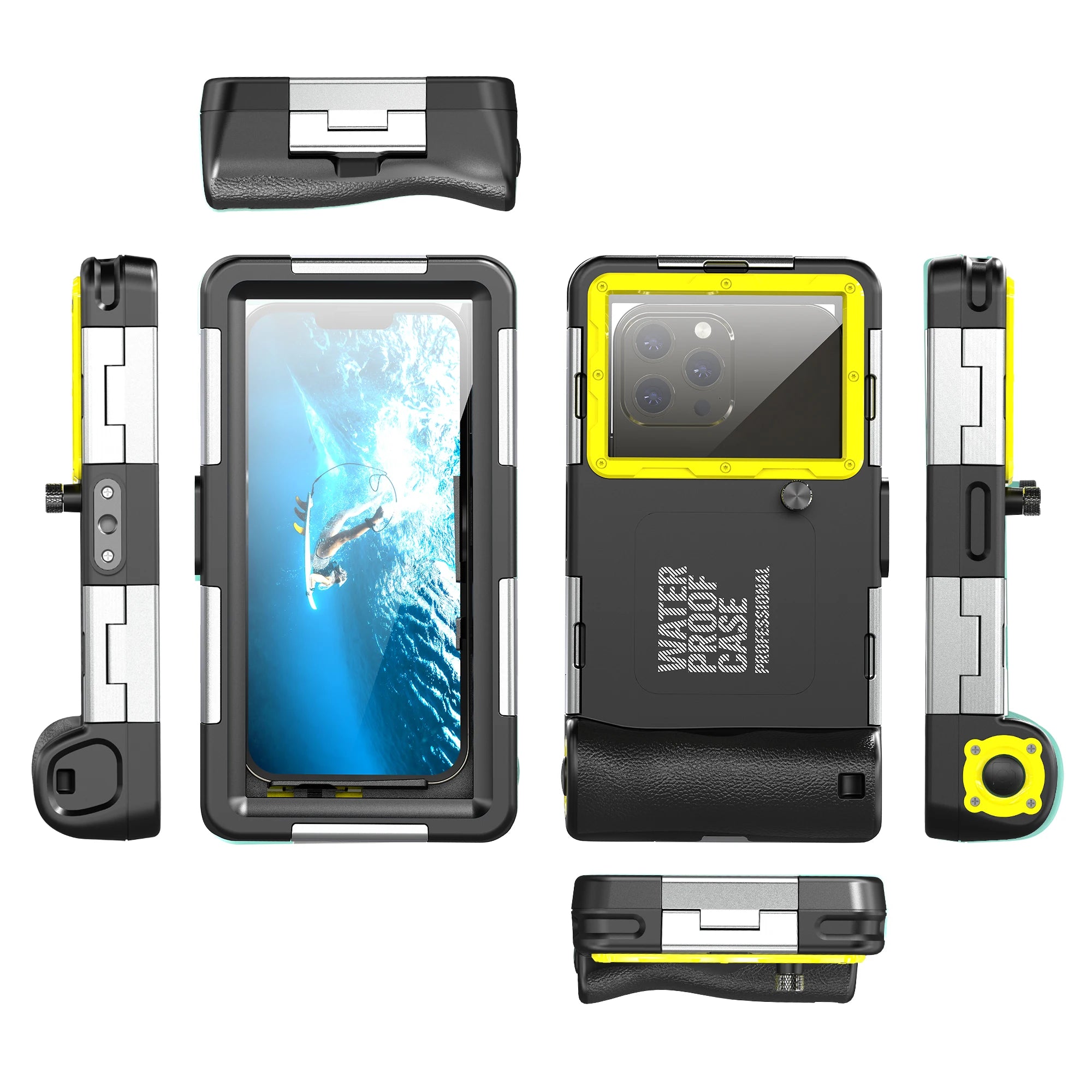Coque de téléphone étanche Shellbox IP68, plongée 15 m/50 ft, multicolore