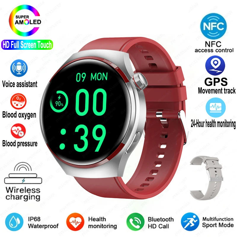 Montre intelligente 4 Pro Exploration GPS, Bluetooth, cardio, étanche, 100+ sports, compatible Huawei