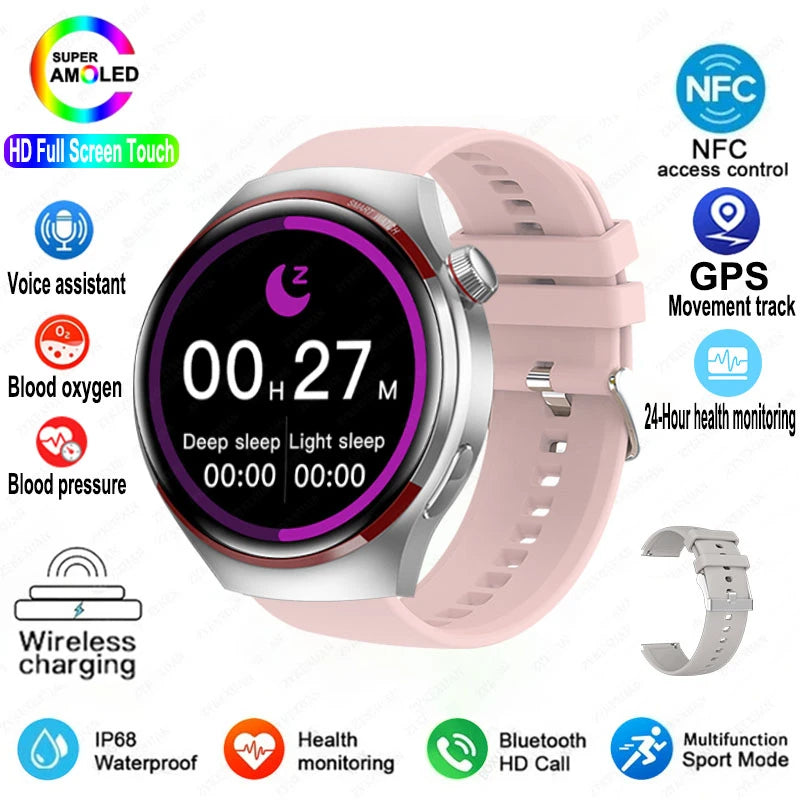Montre intelligente 4 Pro Exploration GPS, Bluetooth, cardio, étanche, 100+ sports, compatible Huawei