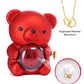 Eternal Rose Teddy Bear Jewelry Box & Name Necklace