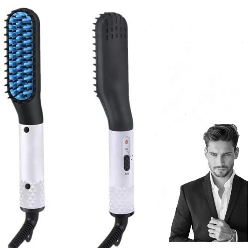Men's Electric Beard & Hair Straightener Comb – Fast Heating
