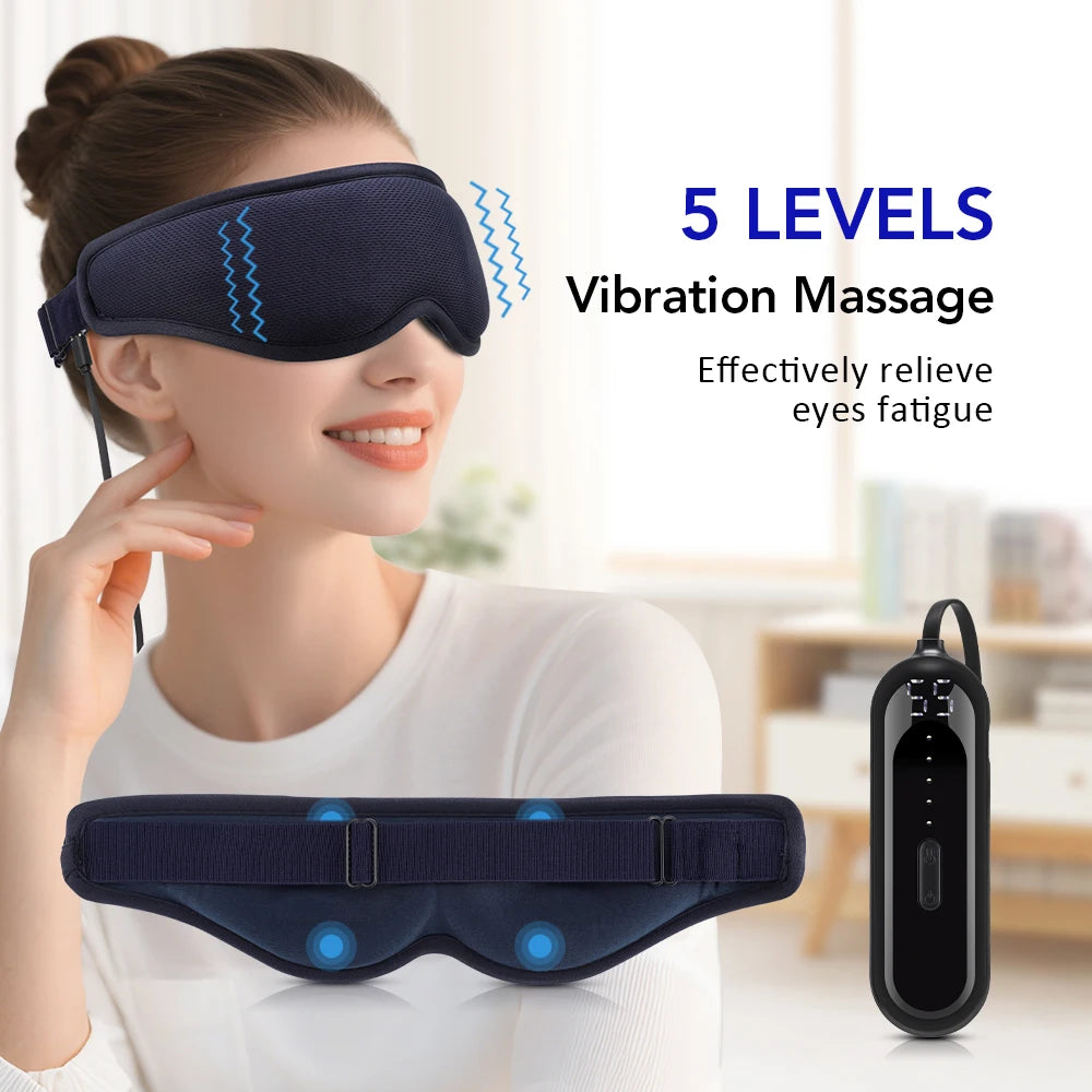 3D Heated Steam Eye Mask – Light Blocking & 3-Level Massage