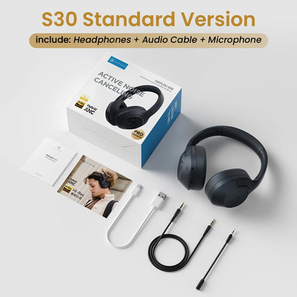 HAYLOU S30 Wireless Bluetooth 5.4 Headphones – 43dB ANC, 80H Playtime