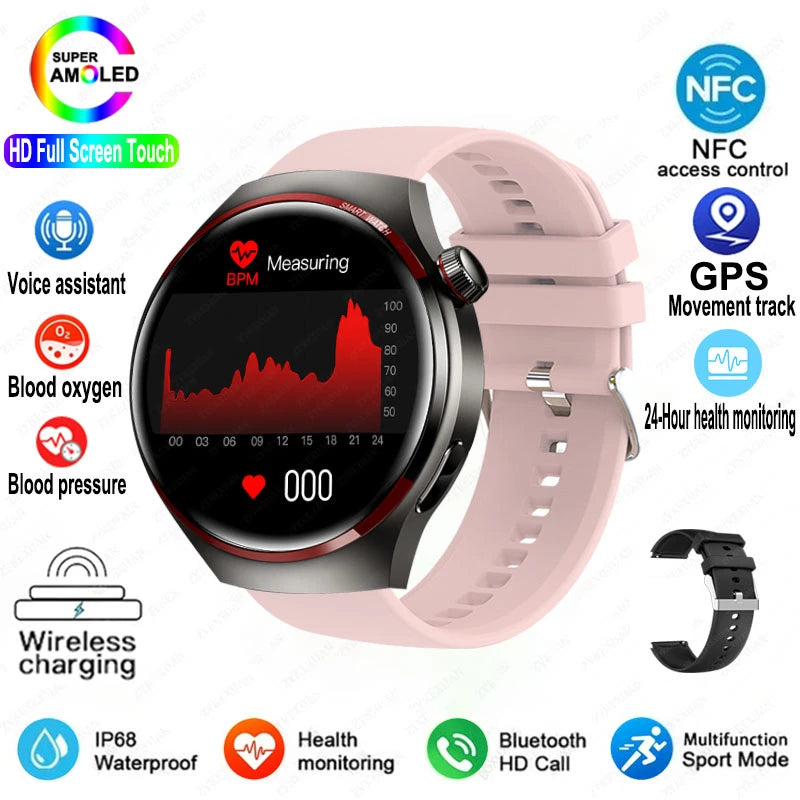 Montre intelligente 4 Pro Exploration GPS, Bluetooth, cardio, étanche, 100+ sports, compatible Huawei