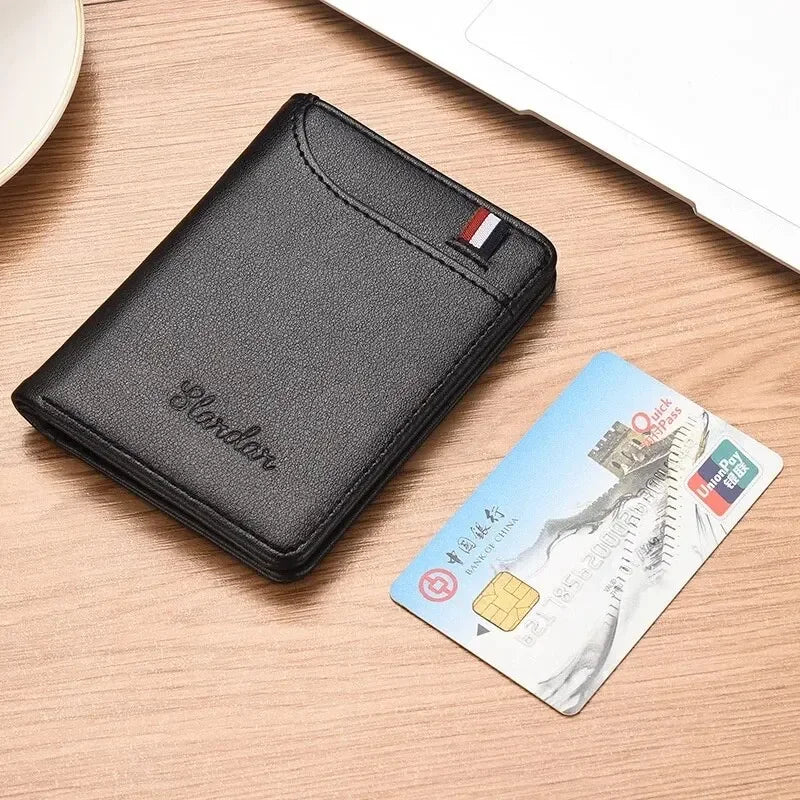 Ultra-Thin Men’s Wallet | Soft Leather Vertical Design
