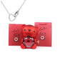 Eternal Rose Teddy Bear Jewelry Box & Name Necklace