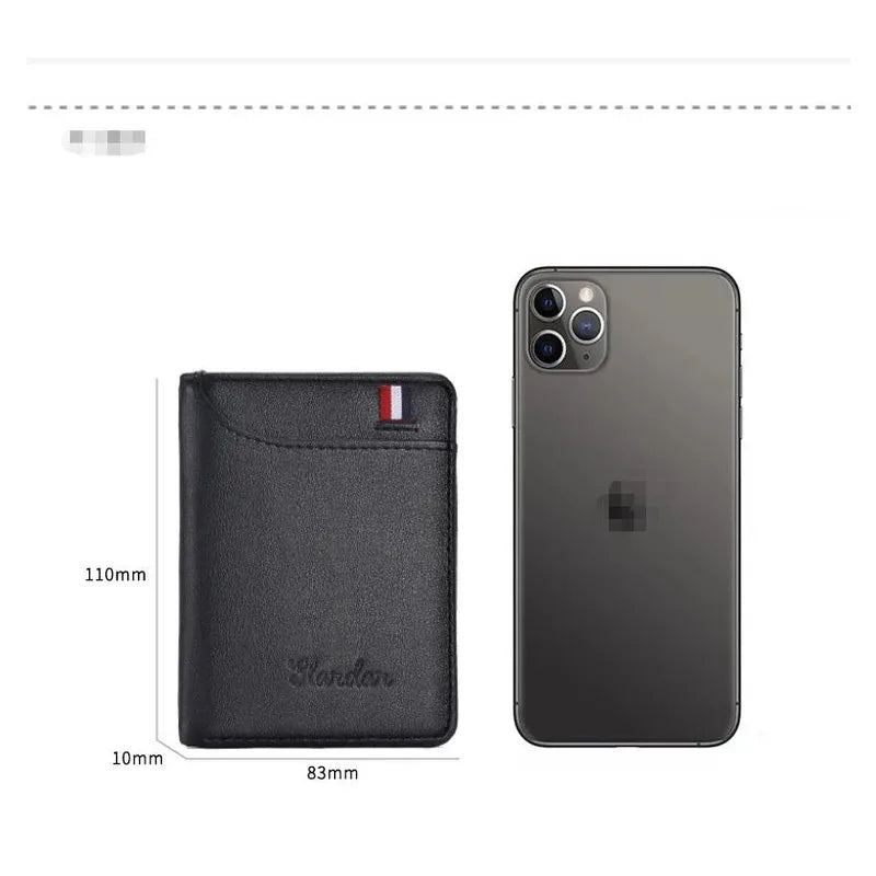 Ultra-Thin Men’s Wallet | Soft Leather Vertical Design