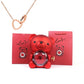 Eternal Rose Teddy Bear Jewelry Box & Name Necklace