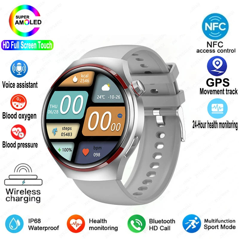 Montre intelligente 4 Pro Exploration GPS, Bluetooth, cardio, étanche, 100+ sports, compatible Huawei