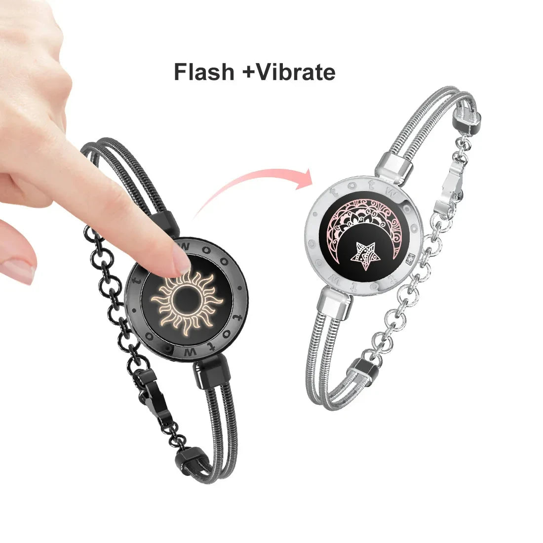 Bracelets connectés lumineux et vibrants Totwoo pour couples