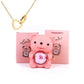 Eternal Rose Teddy Bear Jewelry Box & Name Necklace