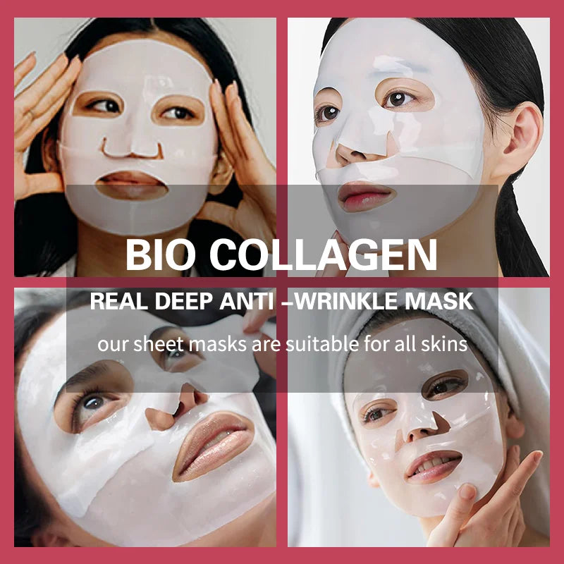 Bio Collagen Face Mask with Hyaluronic Acid – Anti-Aging & Deep Hydration