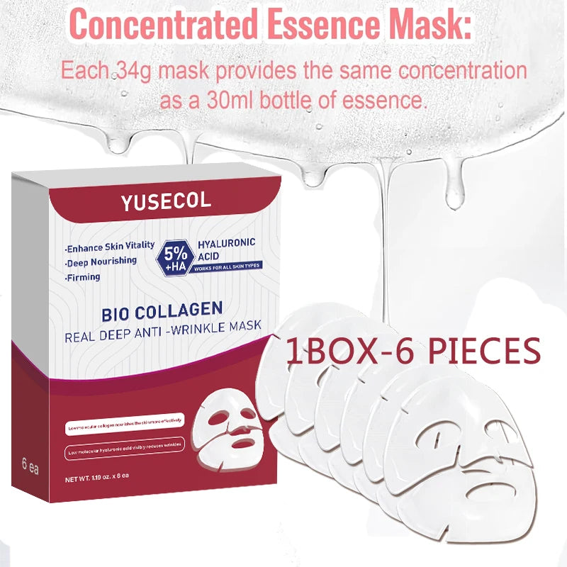 Bio Collagen Face Mask with Hyaluronic Acid – Anti-Aging & Deep Hydration