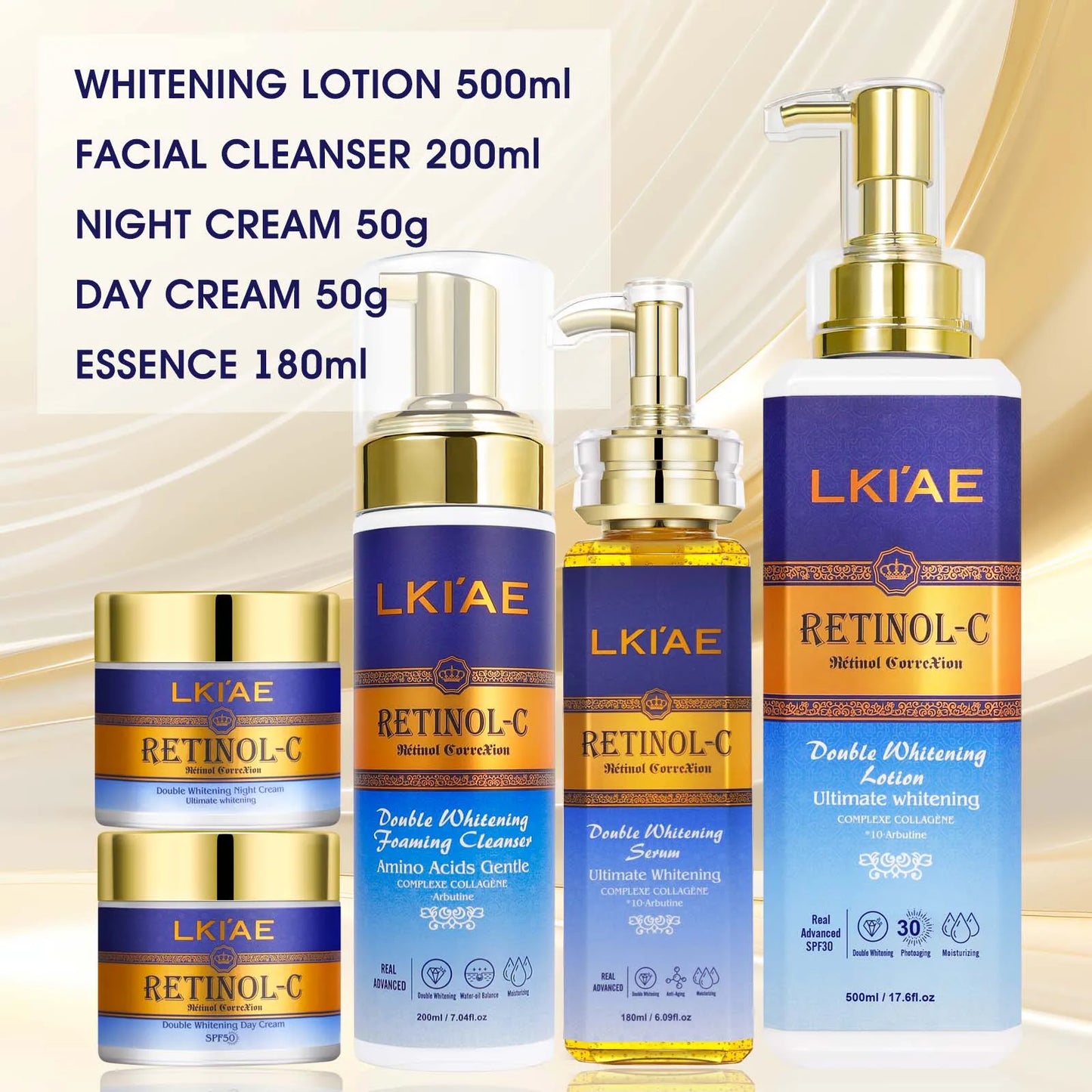 Ultimate Whitening Skin Care Set  Retinol & Collagen