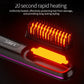 Electric LCD USB rechargeable hair straightening comb with rapid heating technology for effective styling.