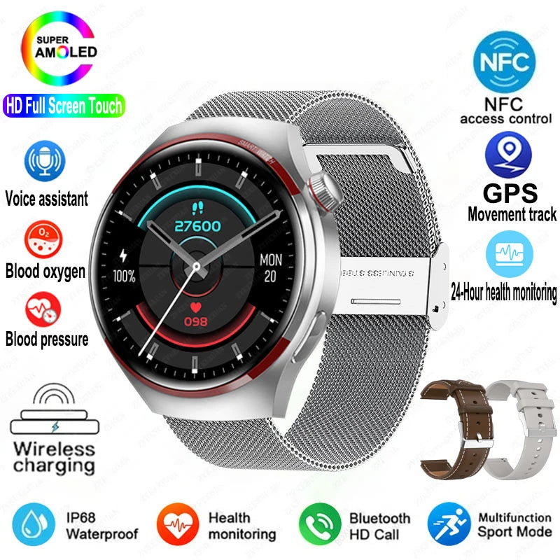 Montre intelligente 4 Pro Exploration GPS, Bluetooth, cardio, étanche, 100+ sports, compatible Huawei