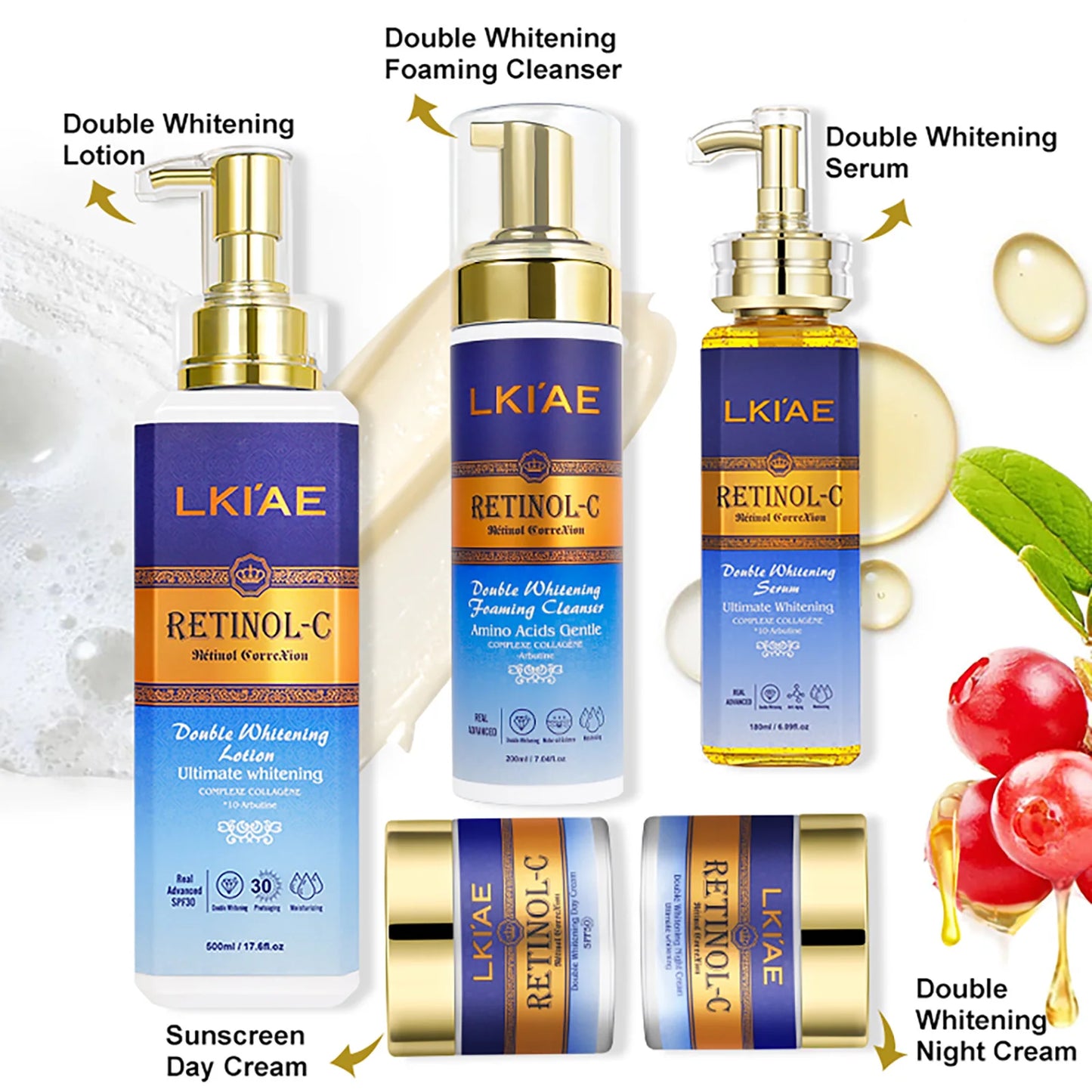Ultimate Whitening Skin Care Set  Retinol & Collagen